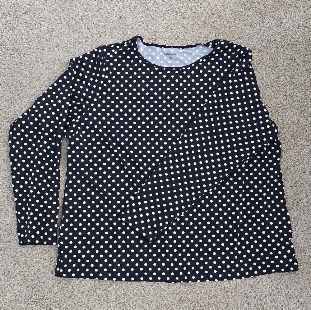Land's End Long Sleeve Swim Shirt Rash Guard 1X